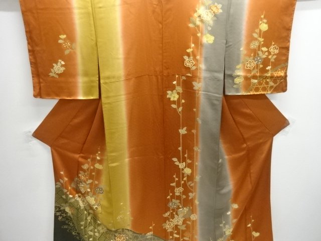 JAPANESE KIMONO / HOMONGI / KINSAI / CAMELLIA